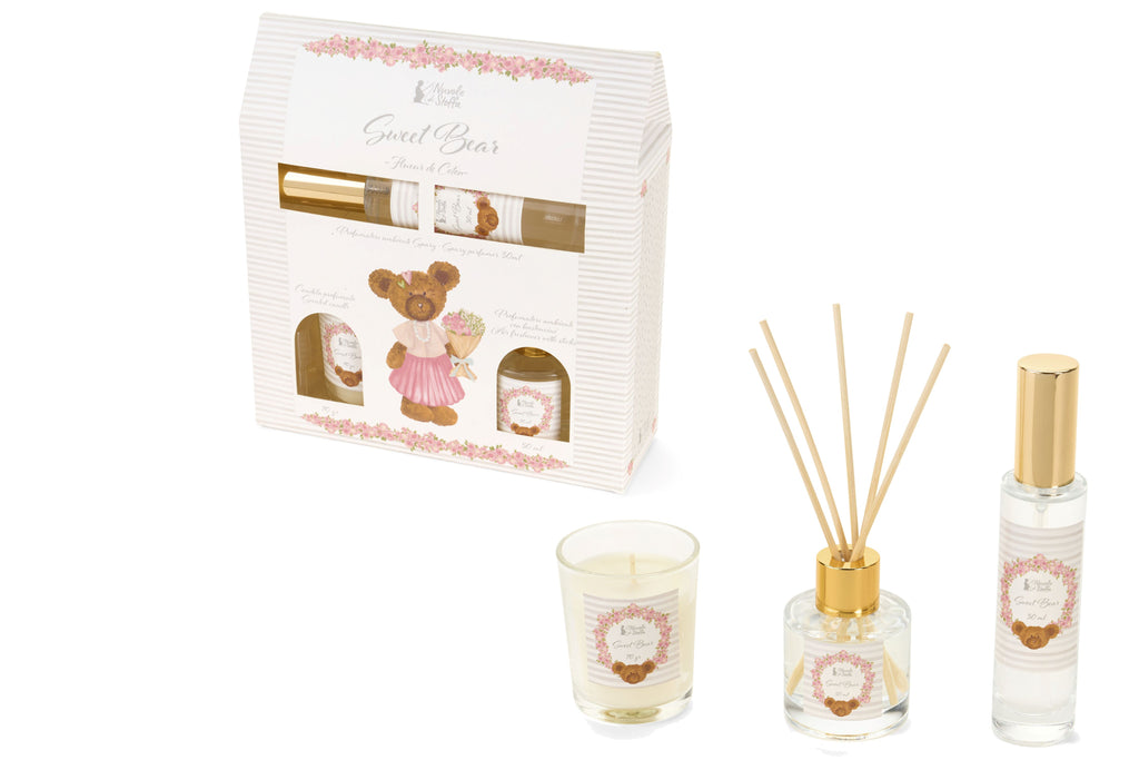 Set profumatore spray, diffusore e candela