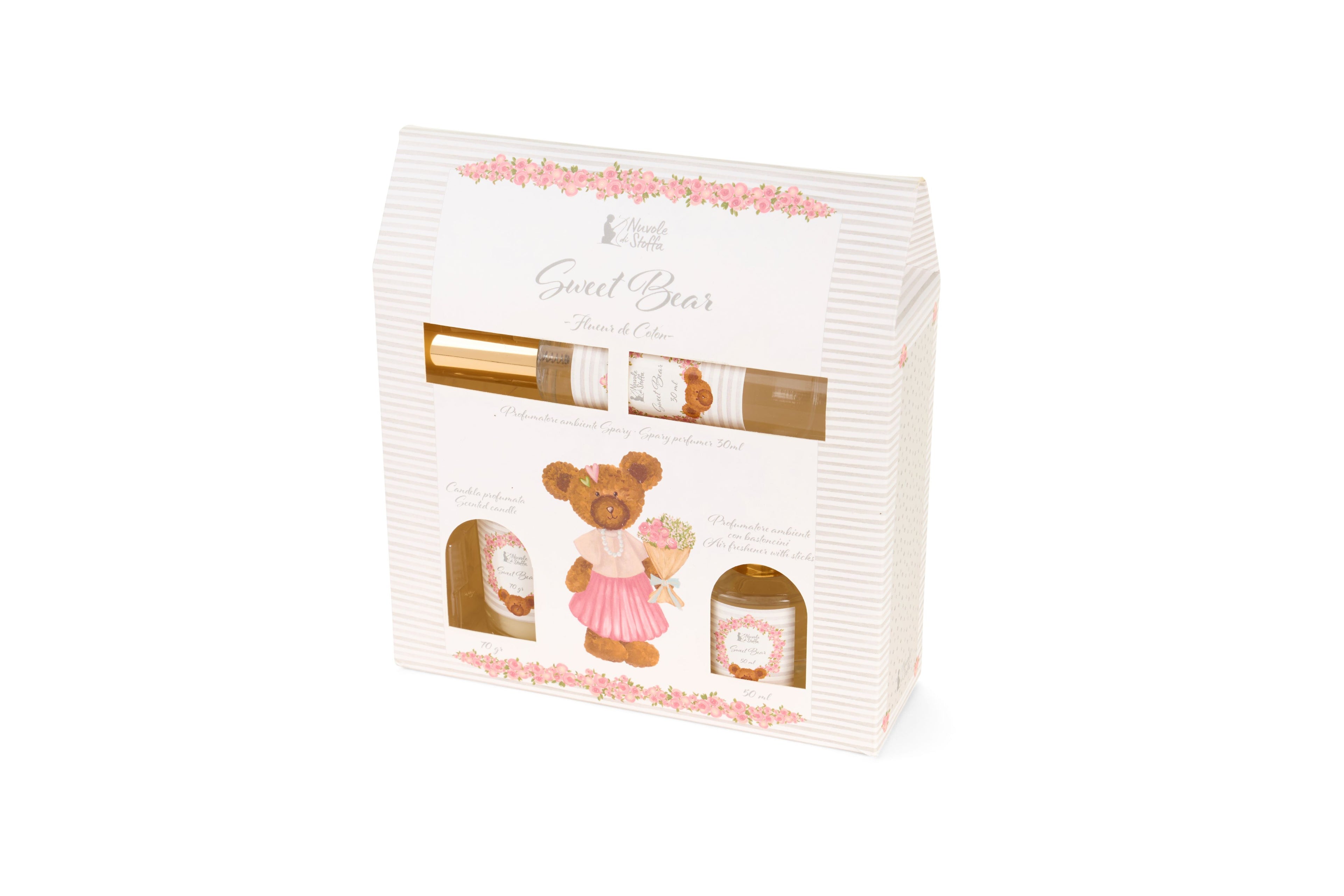 Set profumatore spray, diffusore e candela