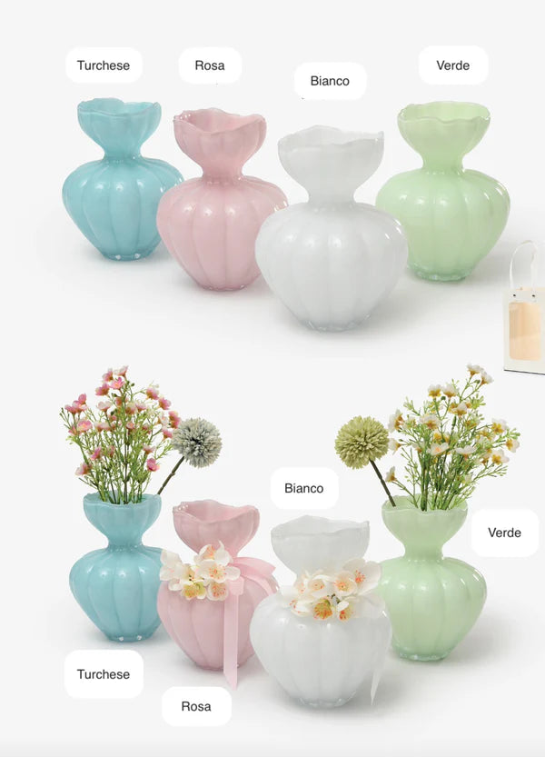 Vaso in vetro "Soffi di Colore"