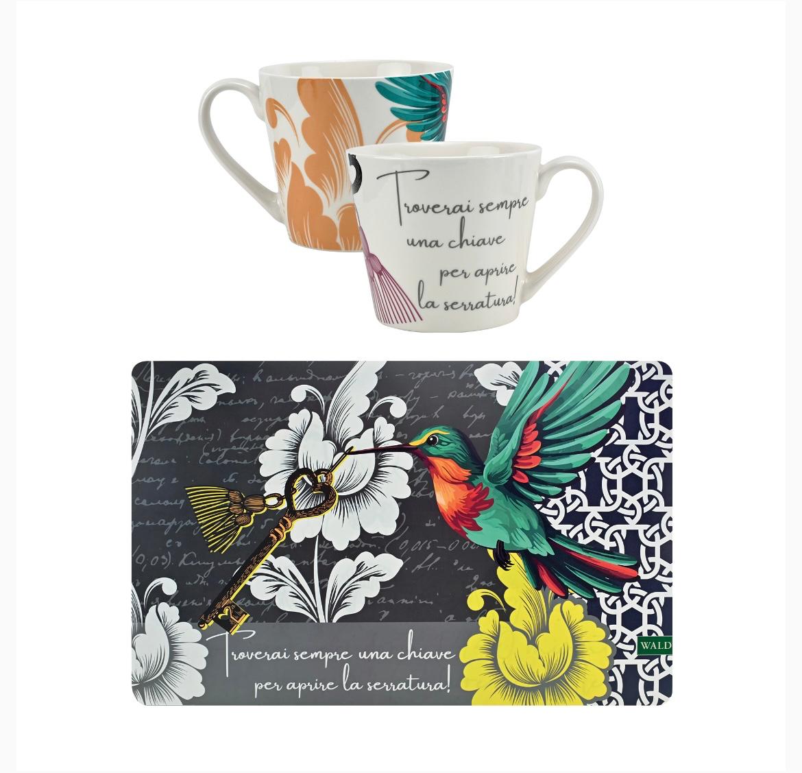 Tazza colazione con tovaglietta