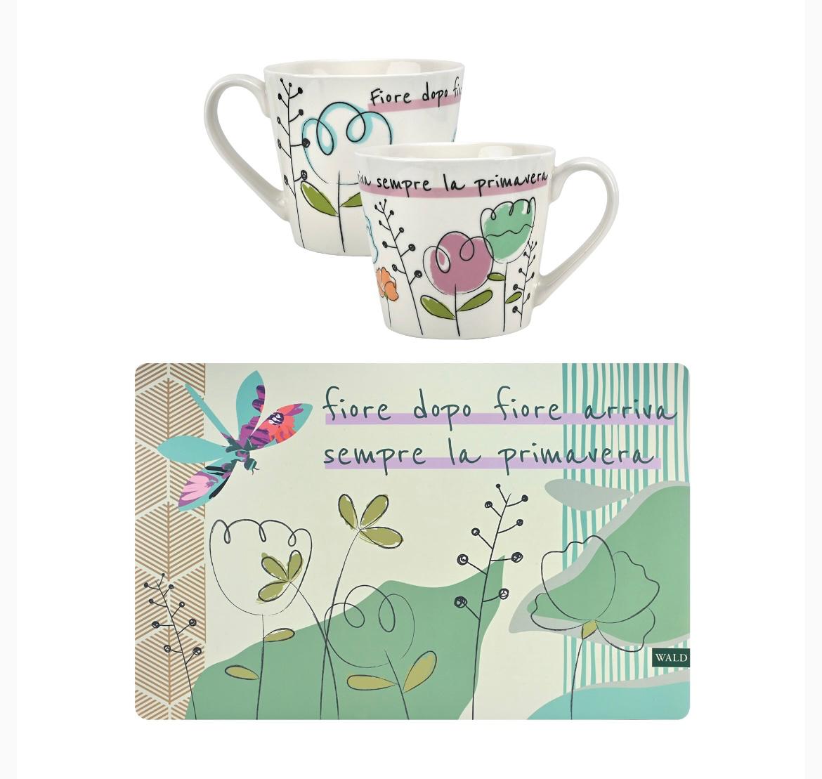Tazza colazione con tovaglietta