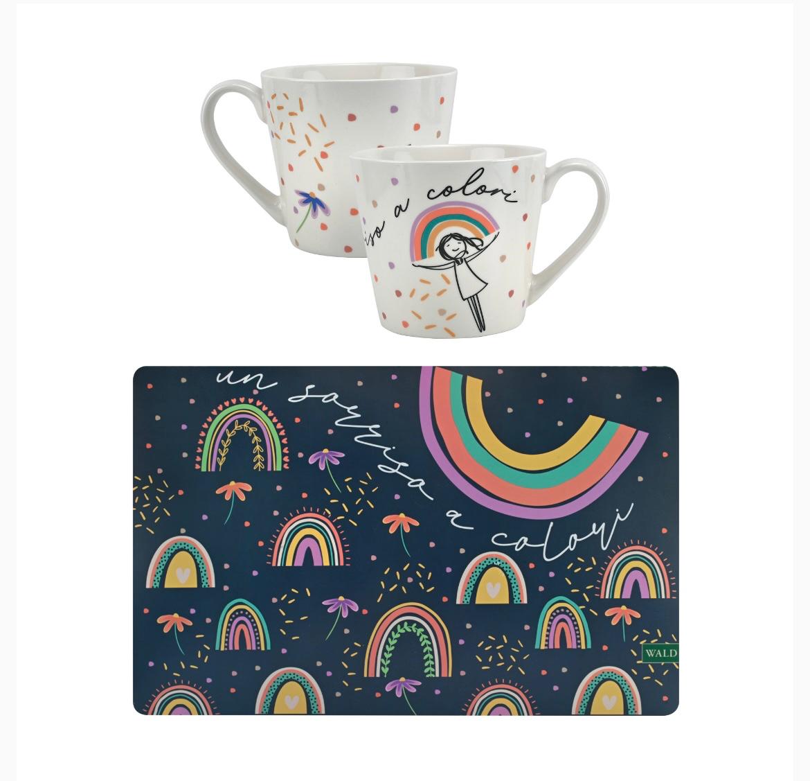 Tazza colazione con tovaglietta