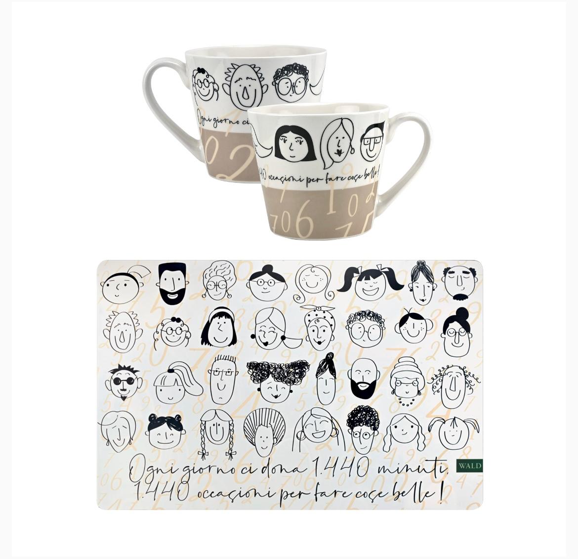 Tazza colazione con tovaglietta