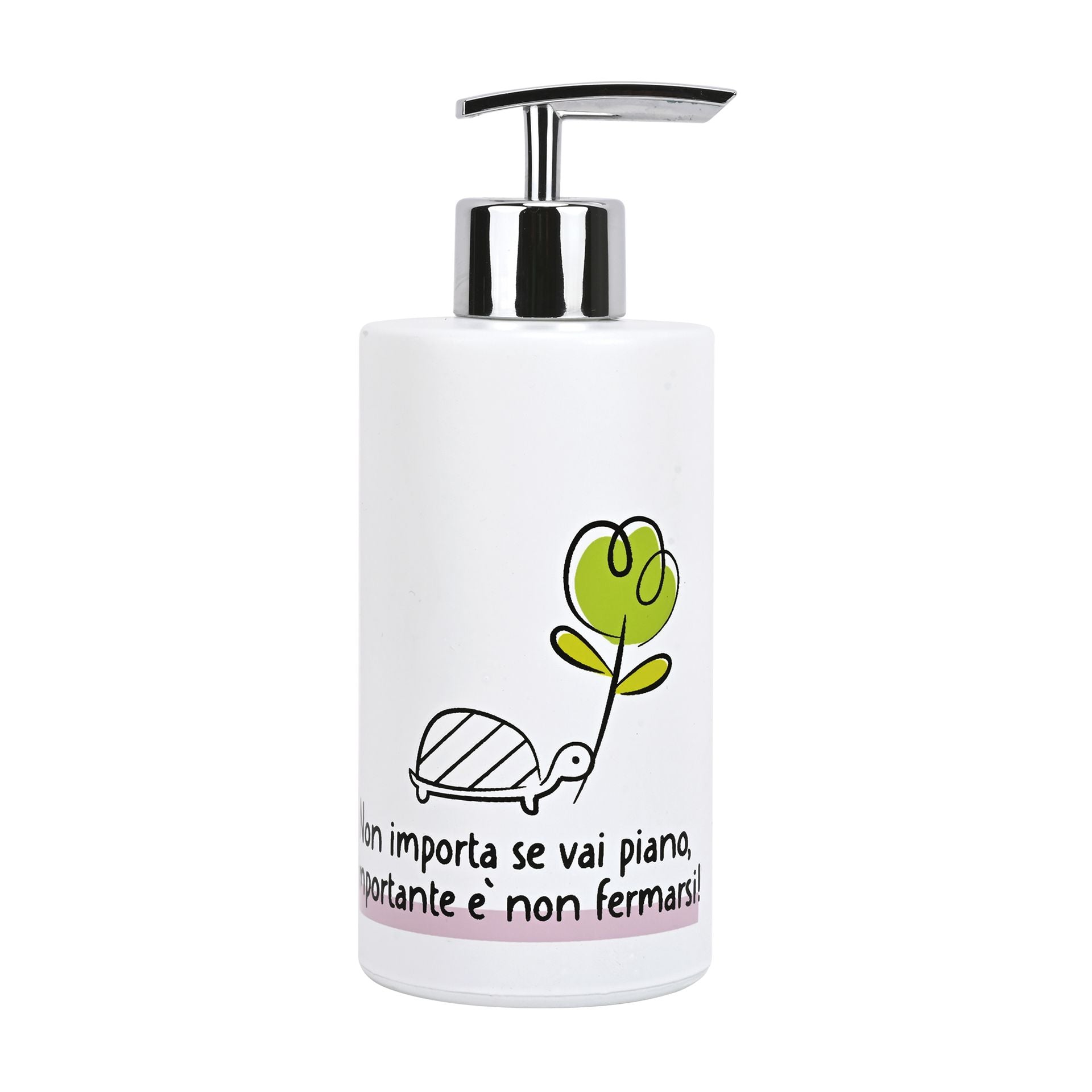 DOSASAPONE IN VETRO "L'IMPORTANTE È NON FERMARSI"