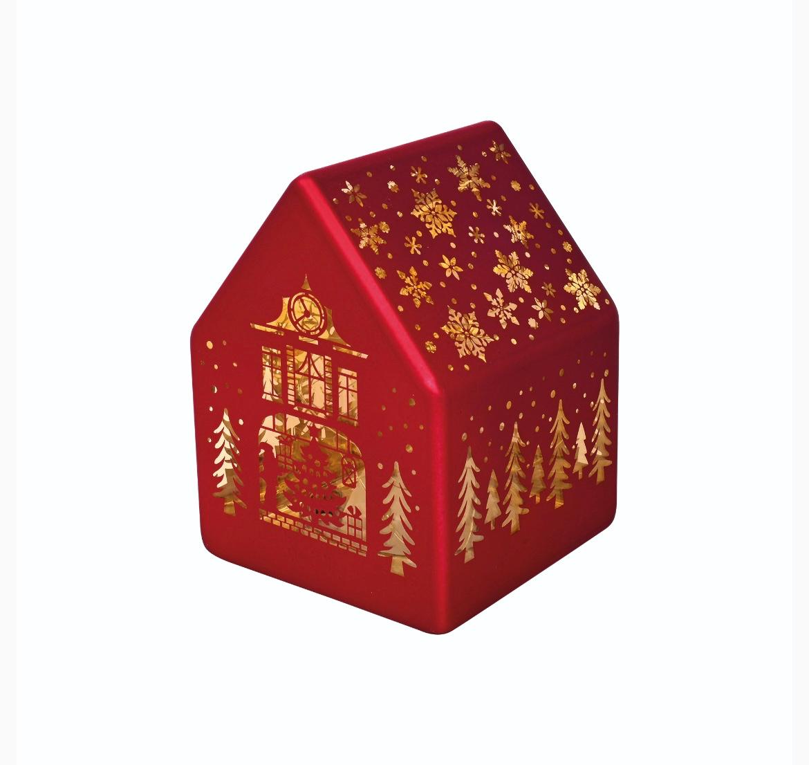 CASETTA VETRO CON LED ROSSO