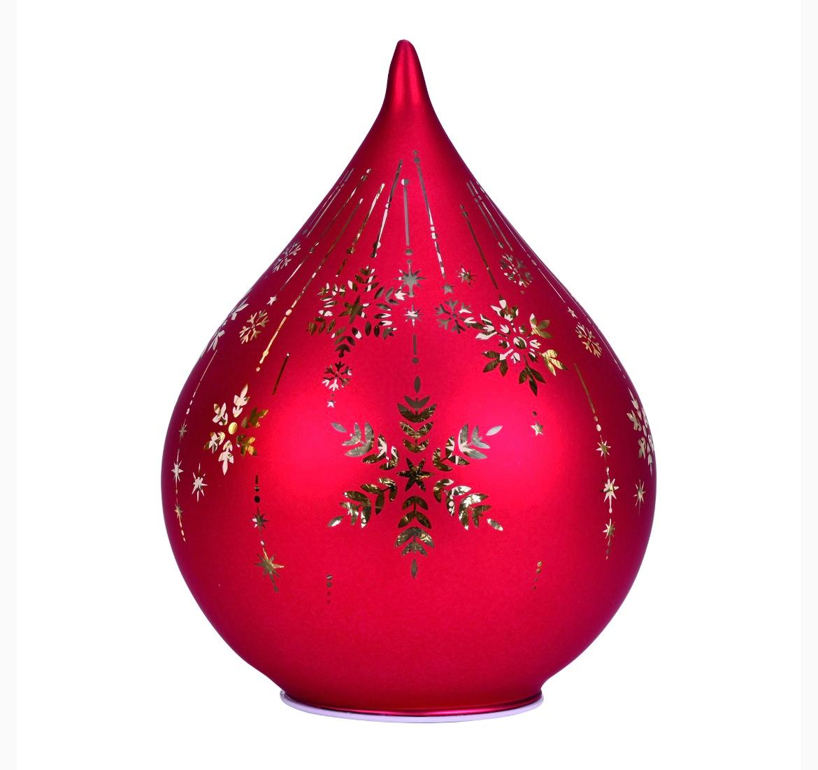 GOCCIA VETRO CON LED ROSSO