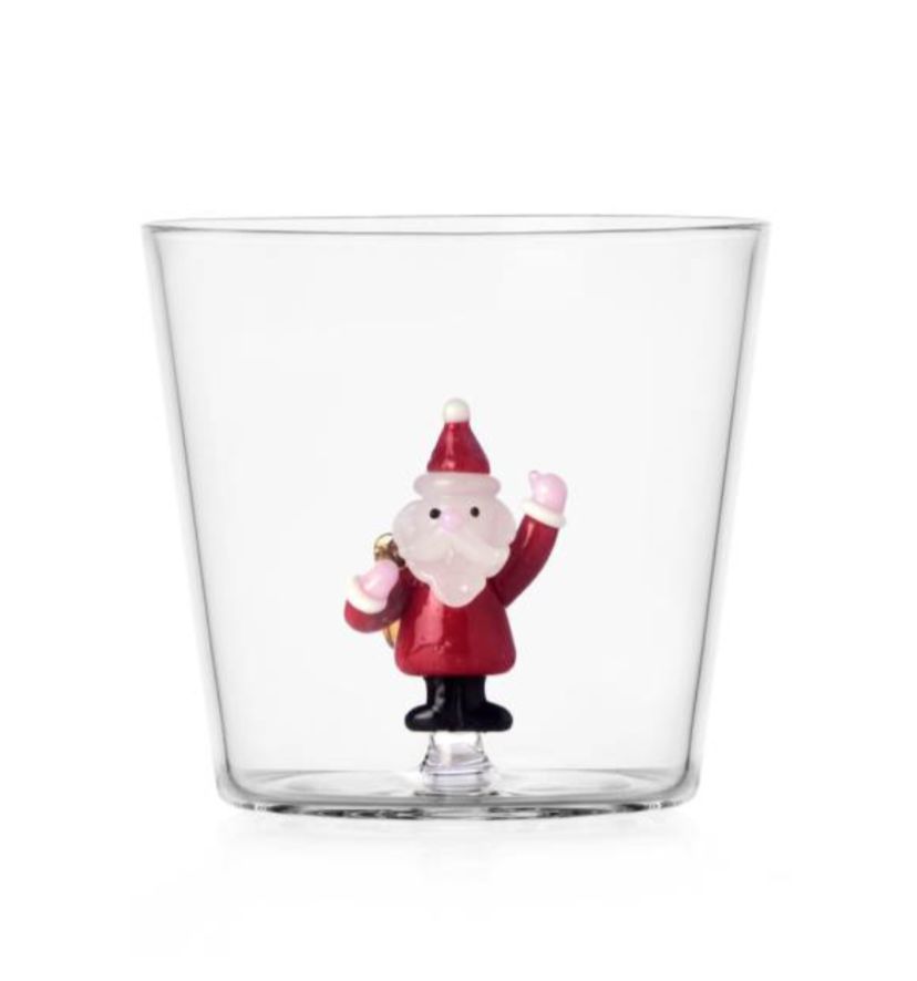 Bicchiere Babbo Natale con sacco
