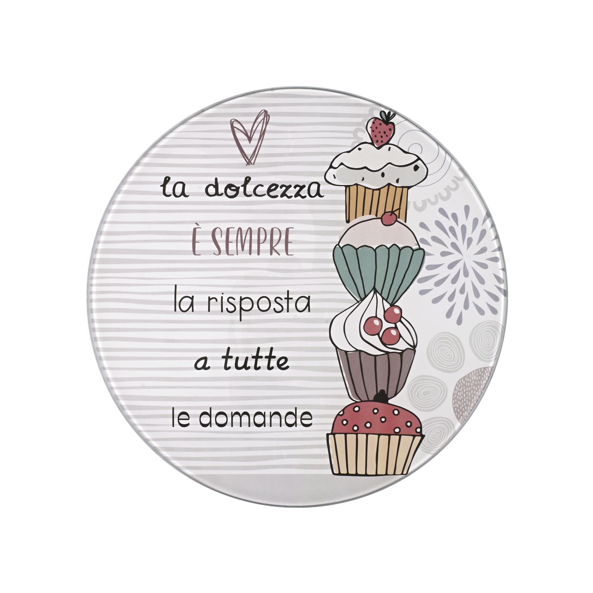 SOTTOPENTOLA / TAGLIERE IN VETRO TEMPERATO "DOLCEZZA"