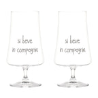 Set 2 Bicchieri birra Si beve in compagnia - 55cl