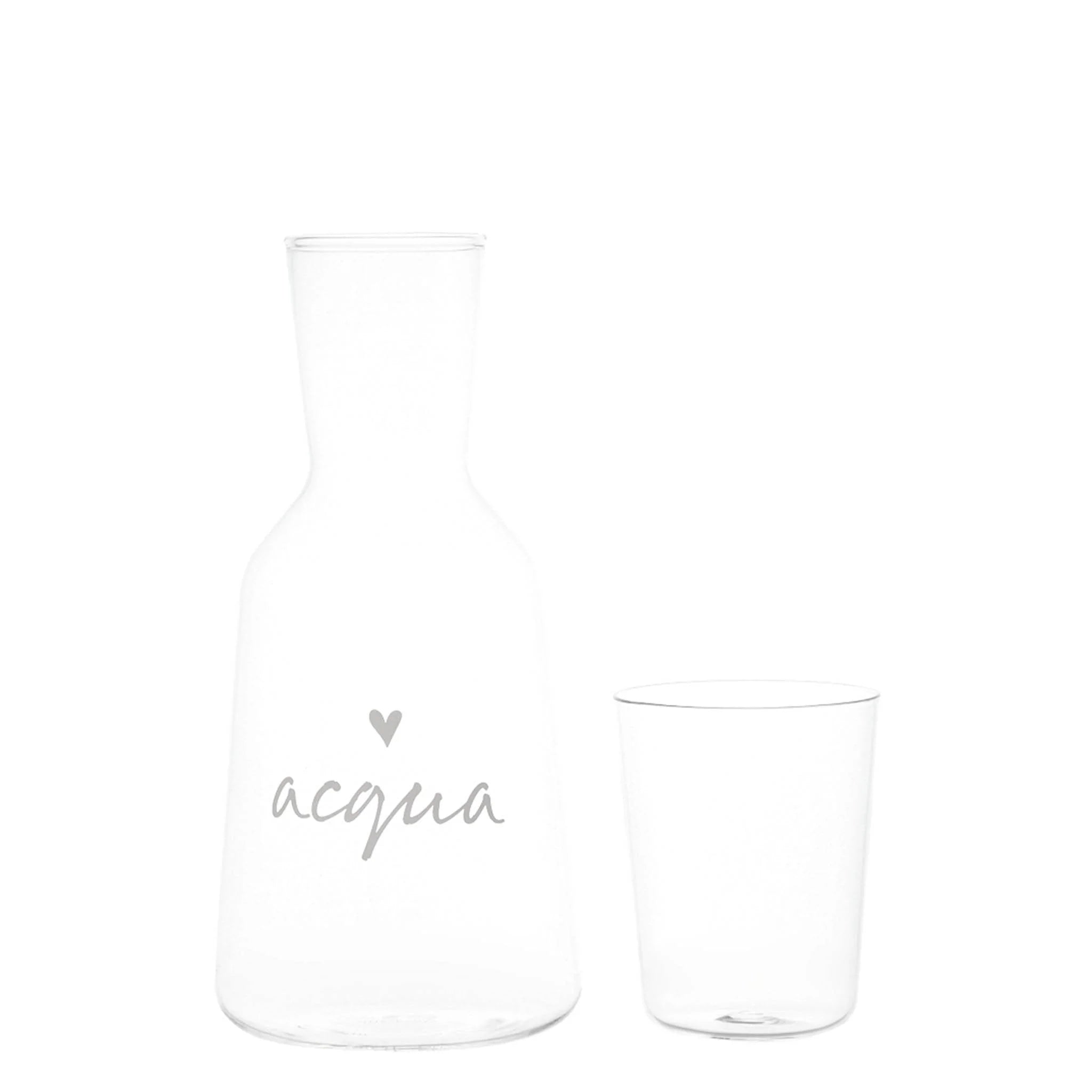 Bottiglia con bicchiere Acqua