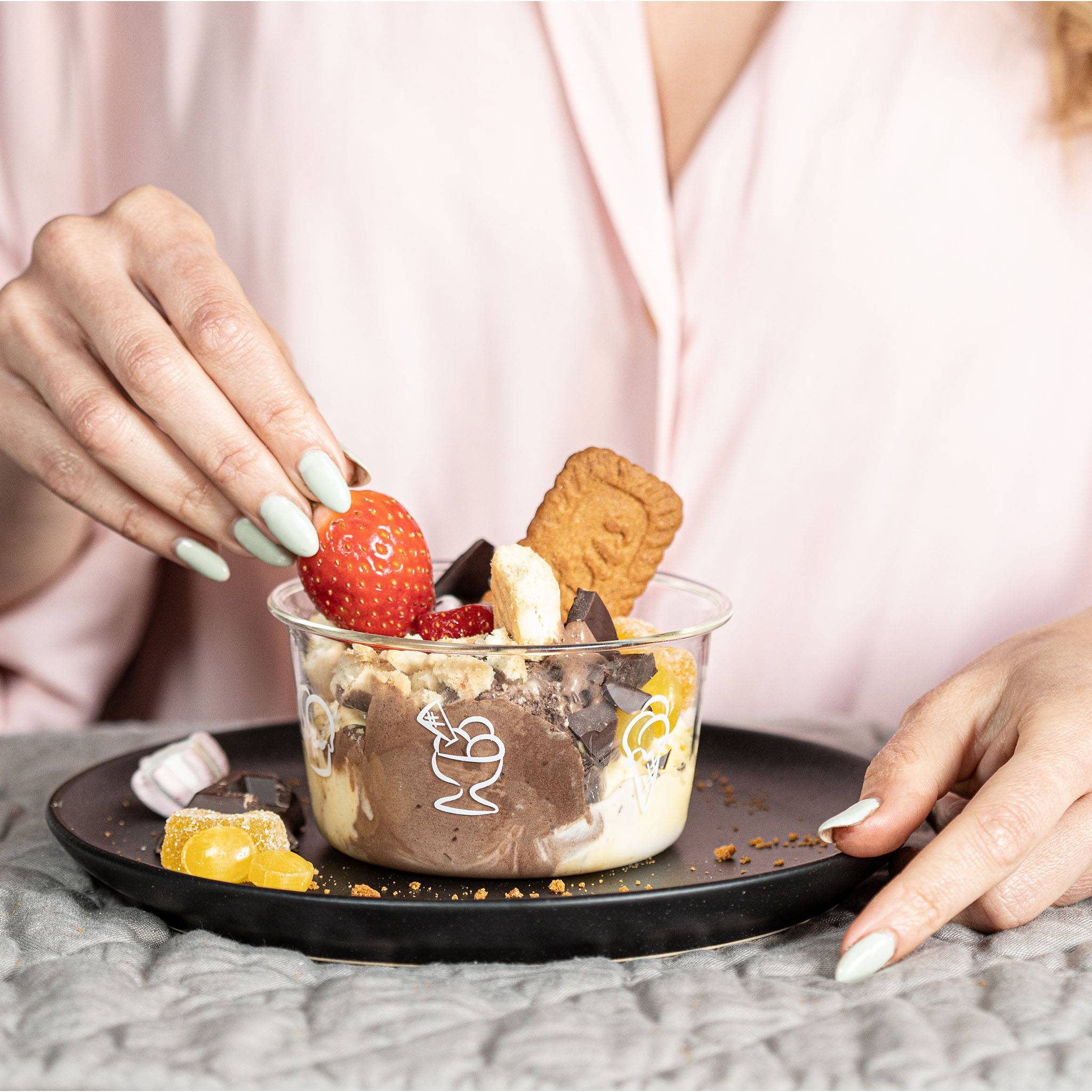 Set 2 Coppette gelato decoro Gelato