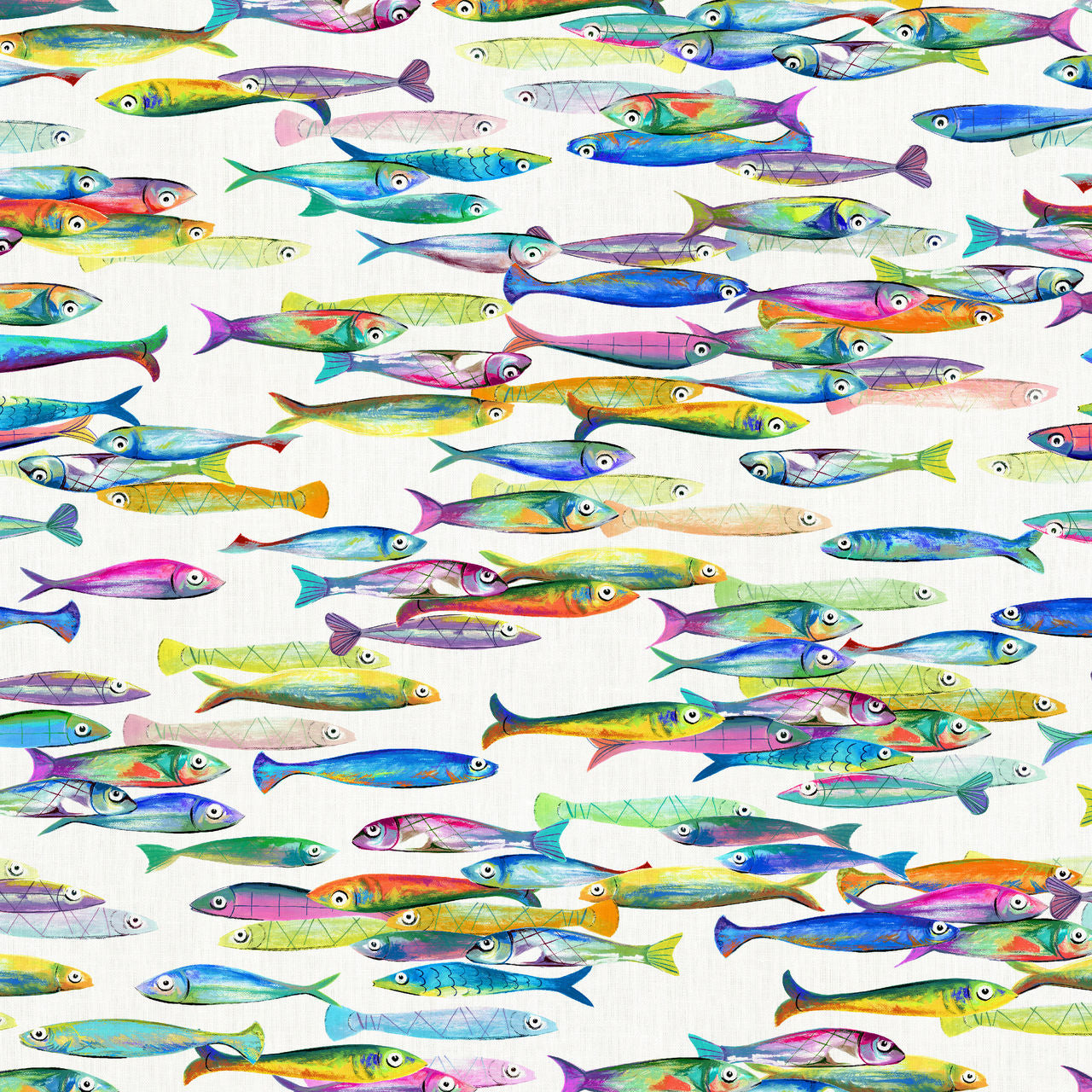 Tessitura Toscana Telerie Tovaglia Poisson Bleu