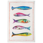 Tessitura Toscana Telerie Canovaccio Poisson Bleu