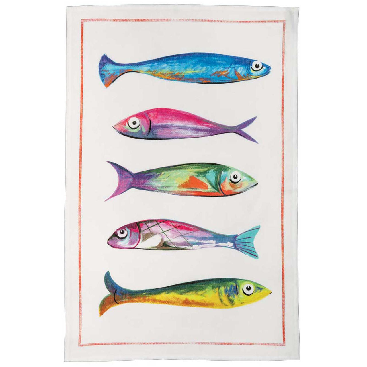 Tessitura Toscana Telerie Canovaccio Poisson Bleu