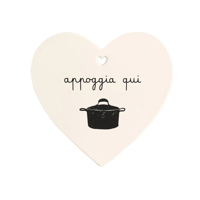 Sottopentola cuore Appoggia qui