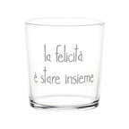 Set 6 Bicchieri acqua "La felicità è stare insieme"