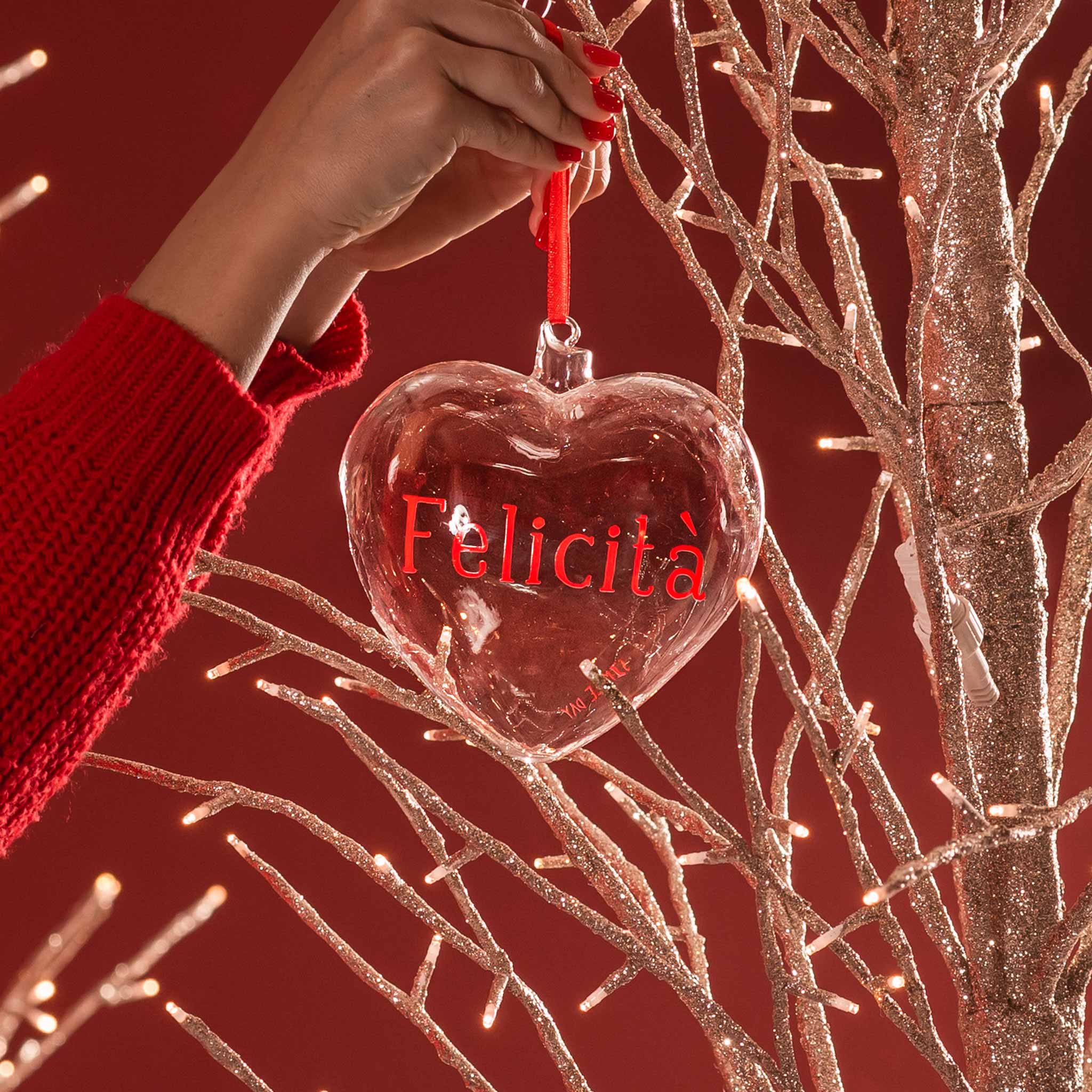 Pallina cuore Felicità - 15 cm