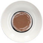 Piatto Fondo Porcellana con inserto Marrone