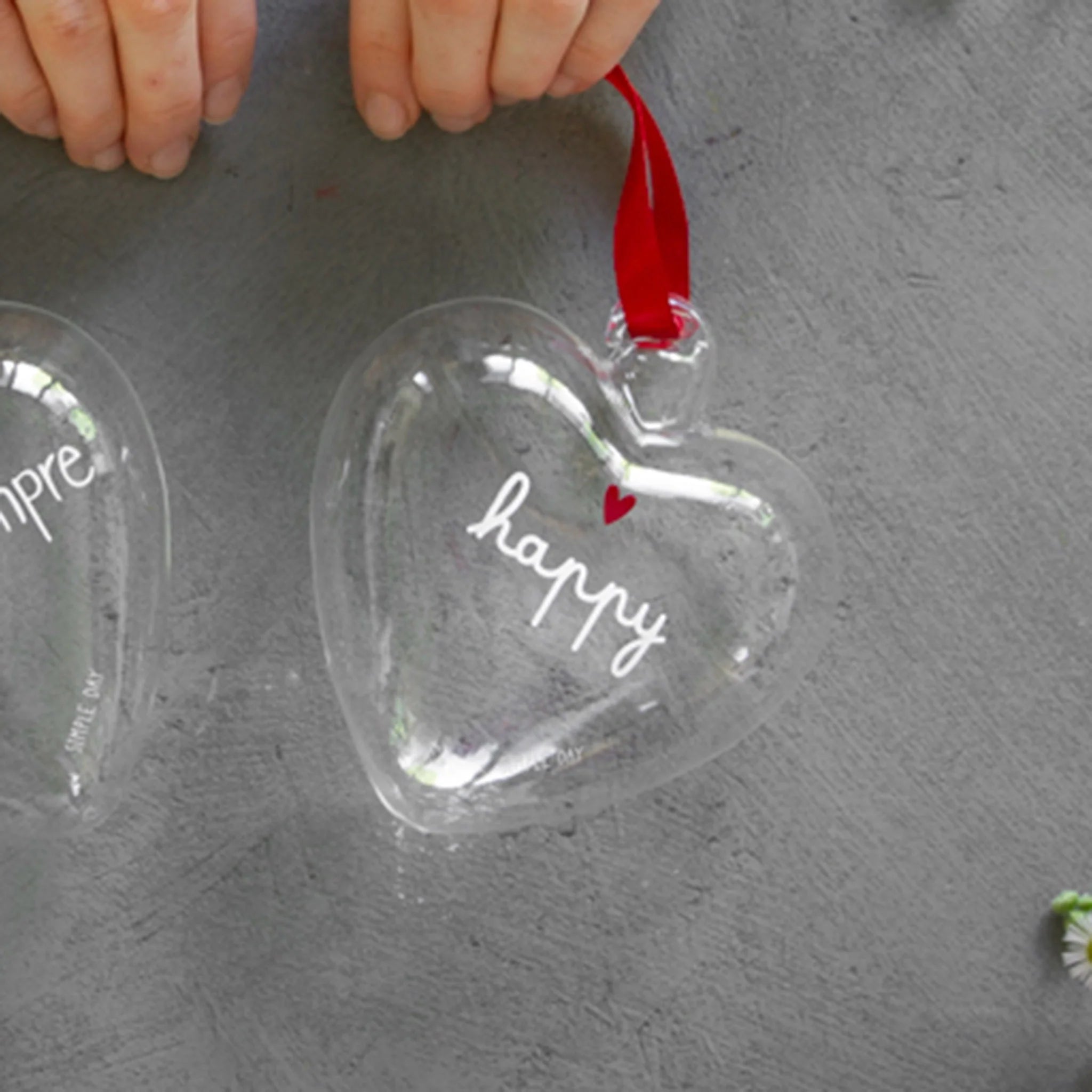 Pallina cuore Happy - 11 cm