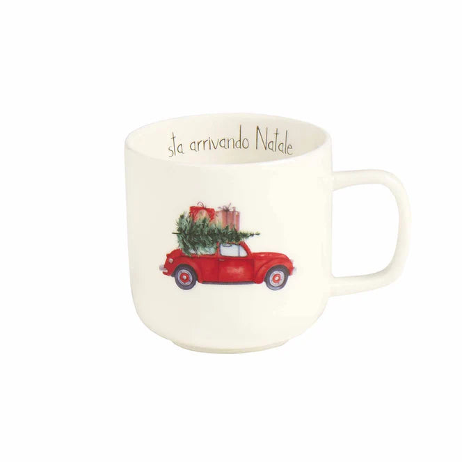 Mug bianca Sta arrivando Natale