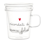Mug con Infusore Ricordati di essere felice