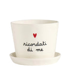 Vaso Ricordati di me, con sottovaso