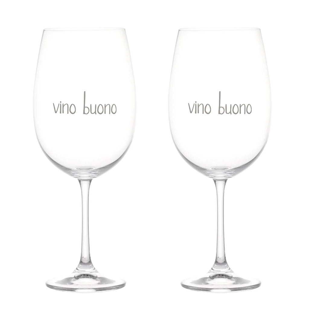 Set 2 calici di vino Vino buono 64cl