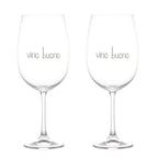 Set 2 calici di vino Vino buono 64cl