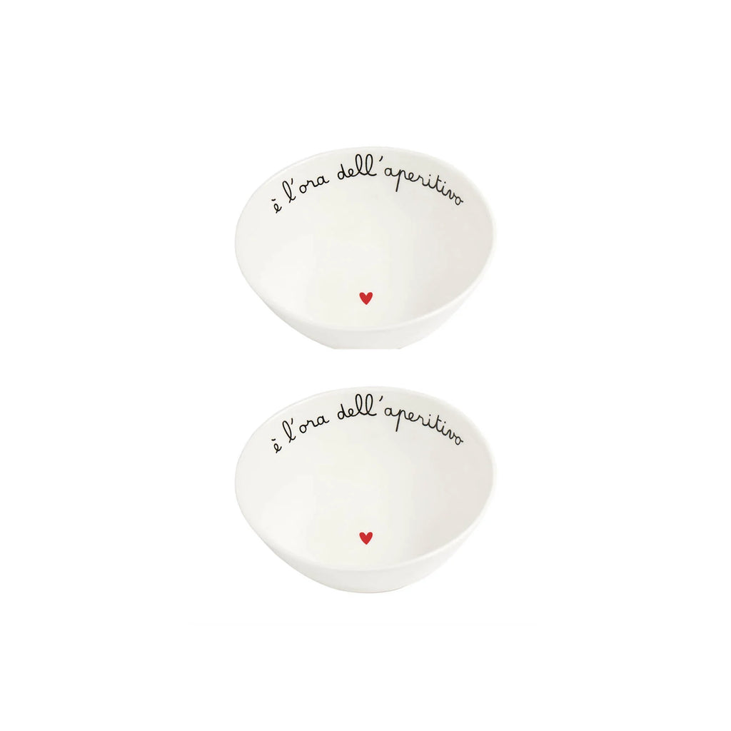Set 2 Coppette in gres E' l'ora dell'aperitivo