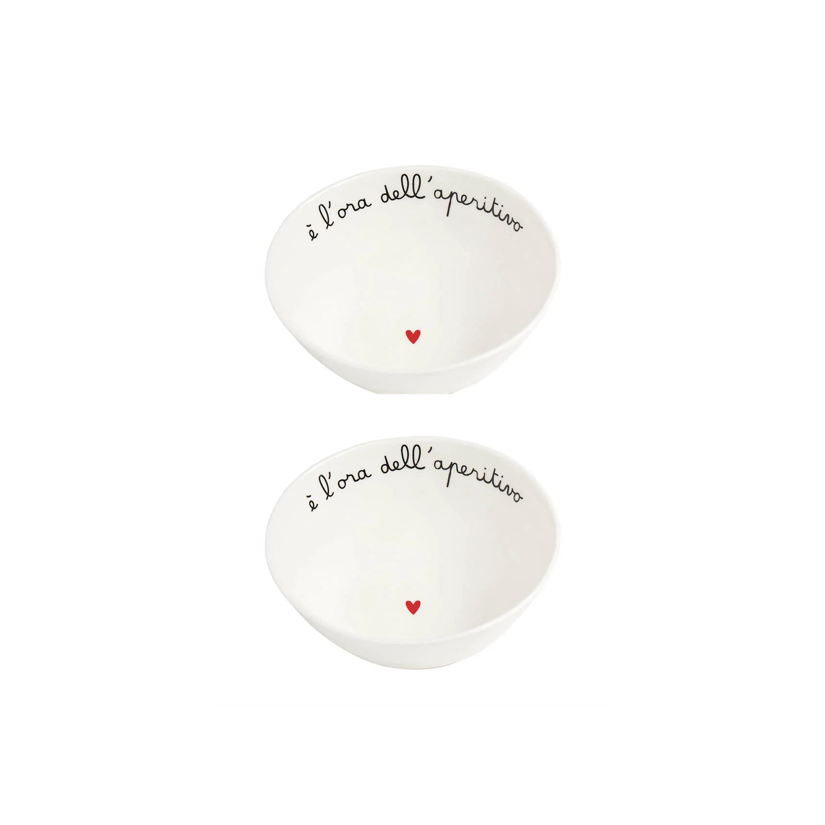 Set 2 Coppette in gres E' l'ora dell'aperitivo