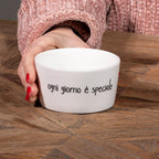 Set 2 Coppette in gres Ogni giorno è speciale