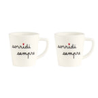 Set 2 tazzine espresso Sorridi sempre