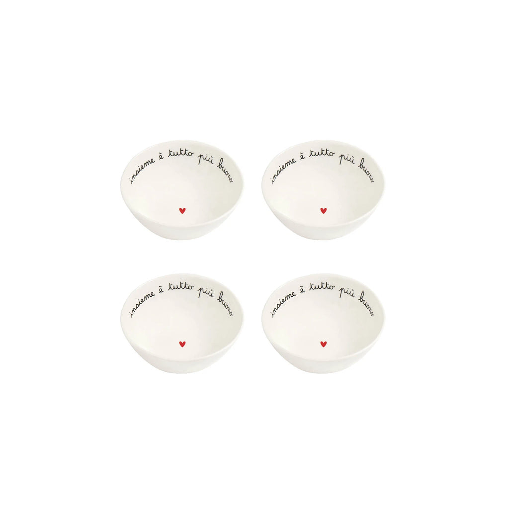 Set 4 Coppette in gres Insieme è tutto più buono