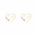 Set 2 Piattini cuore per tazze espresso Pausa caffè